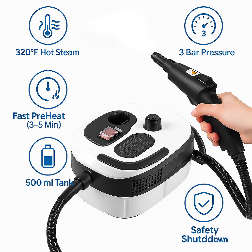Natural Steam Mop Cleaner for Family Homes