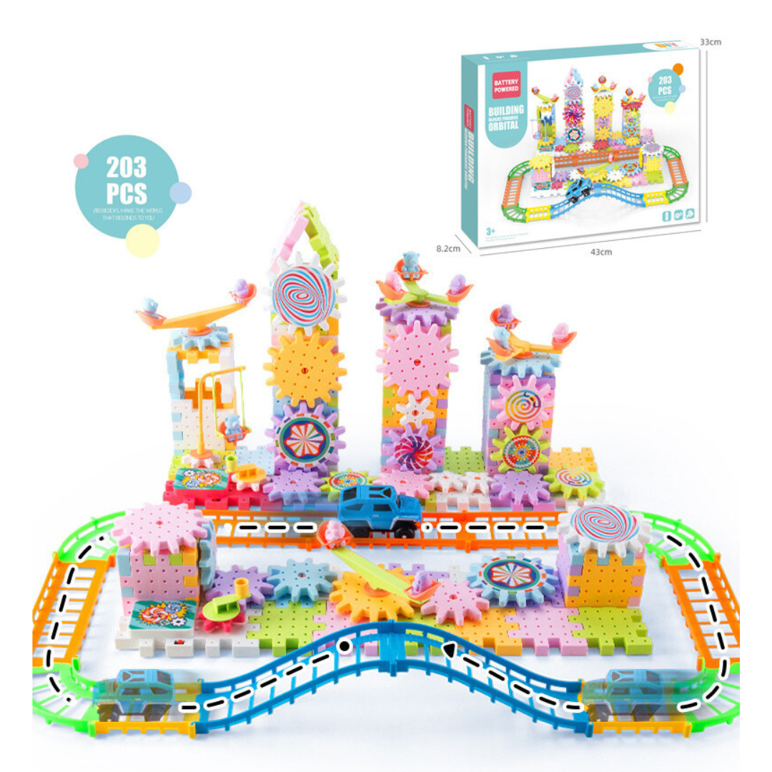 Colorful Wooden Educational Building Blocks Set
