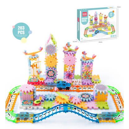 Colorful Wooden Educational Building Blocks Set