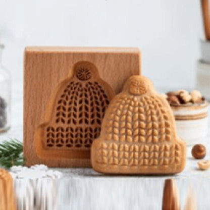 Wooden Cookie Cutter Set with Engraved Designs