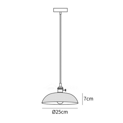 Simple Vintage Glass Floral Hanging Lamp