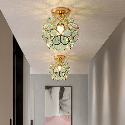 Elegant Glass Floral Pendant Light - Halri