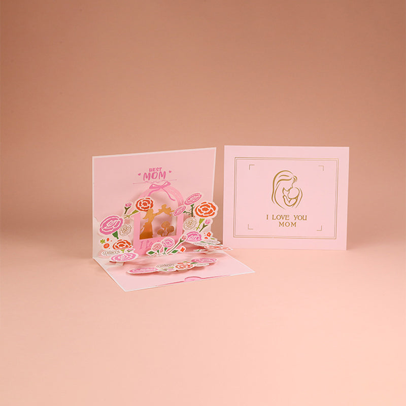 Beautiful 3D Flower Pop Up Card for Mom