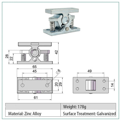 Strong Metal Secure Drawer Lock - Halri
