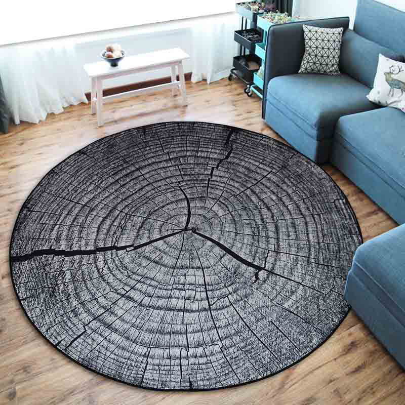Colorful 3D Tree Rug Polypropylene Modern Non-Slip Carpet