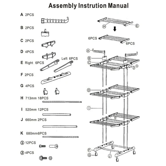 Compact Collapsible Large Capacity Drying Rack
