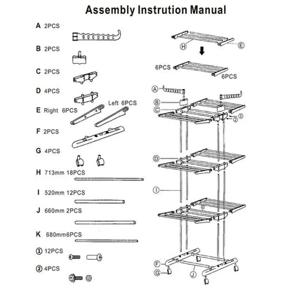 Compact Collapsible Large Capacity Drying Rack