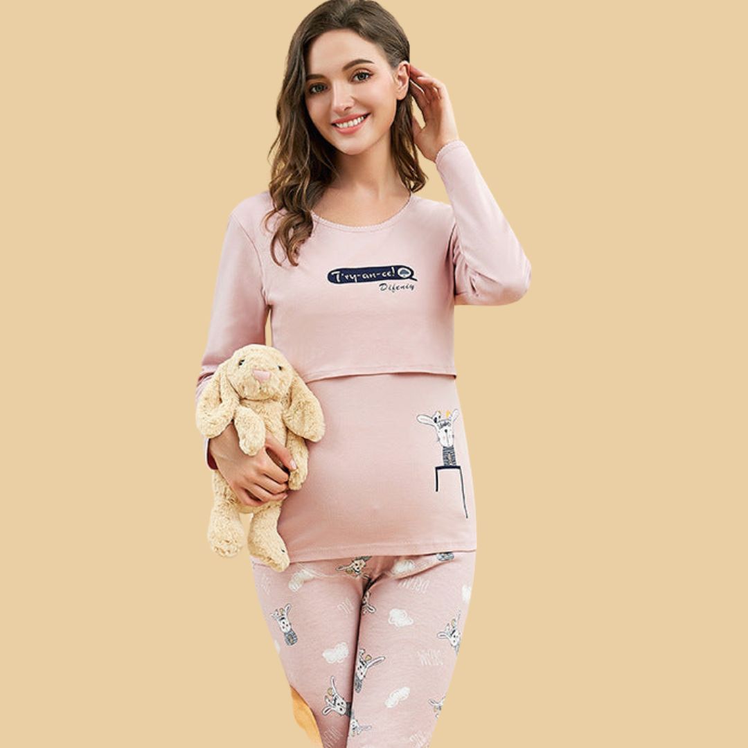 Cozy Maternity Dress for Home Relaxation