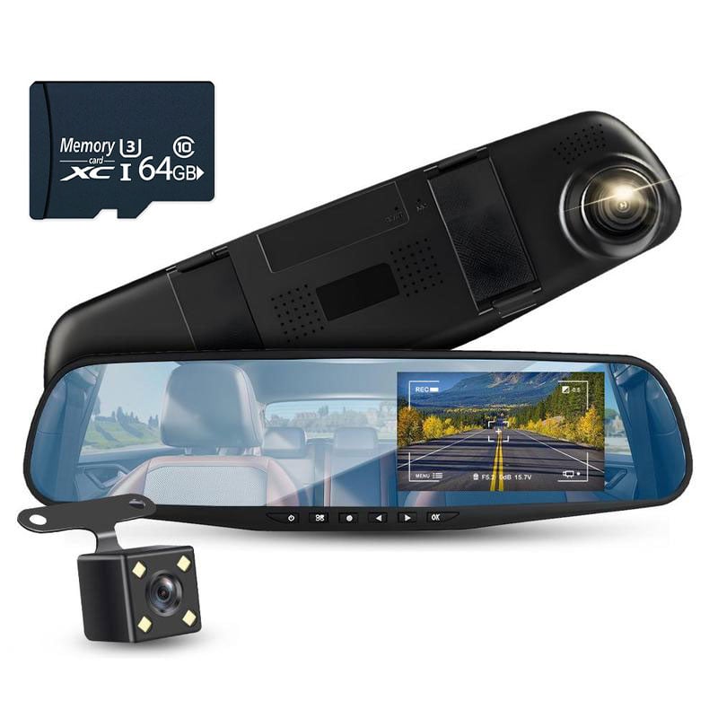 Dual Lens HD Dash Camera with Night Vision Recording