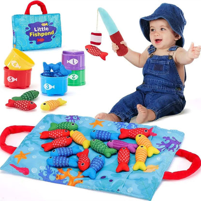 Educational Kids Fishing Game Set with Sorting Toys - Halri