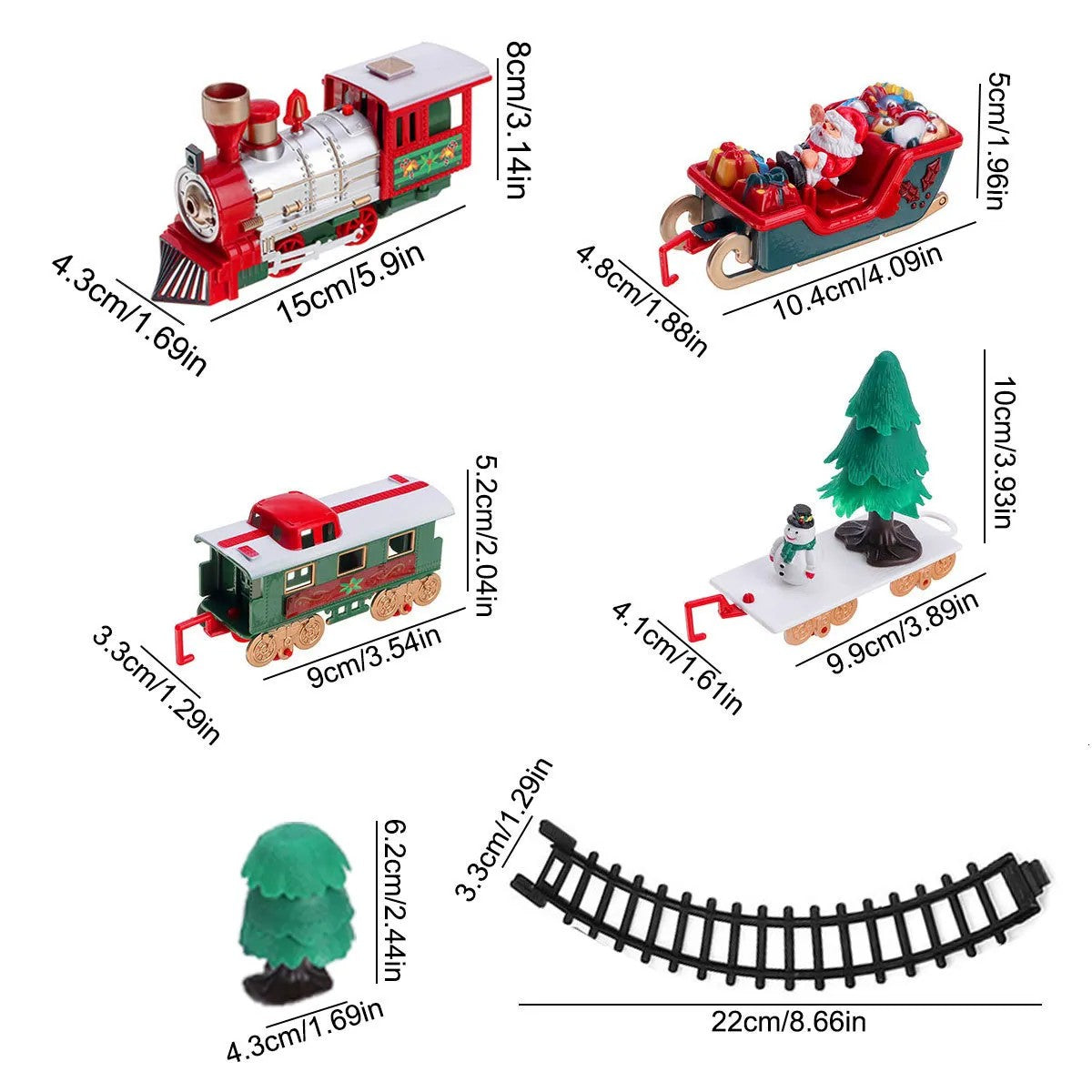 22Pcs Holiday Express Train Set – Electric Railway Toy for Kids with Light & Music, Safe for Ages 3+
