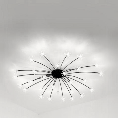 Luxury Chrome Glass Semi Flush Ceiling Light