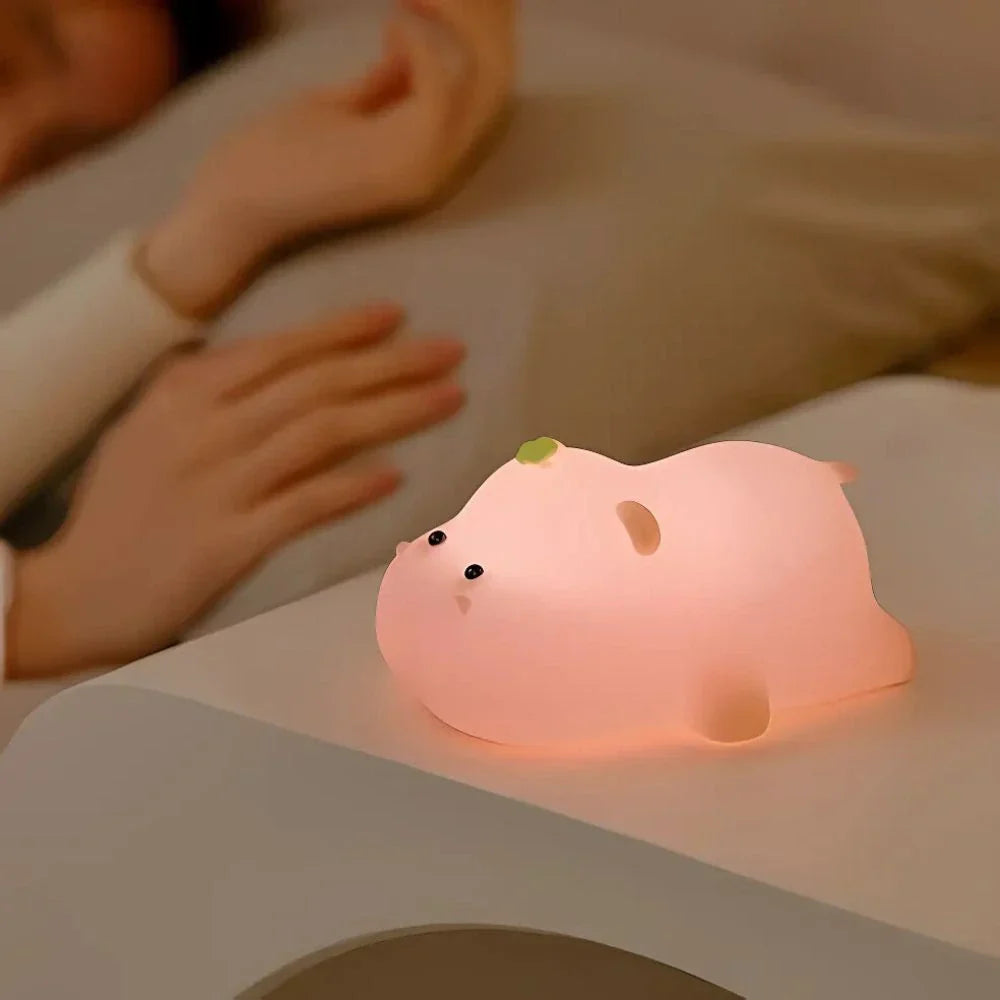 Fun Kids Nightlight - Colorful Silicone Lamp with Rechargeable Battery