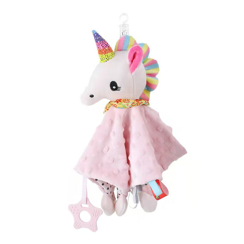 Soft Plush Baby Blanket with Toy Rattle - Halri