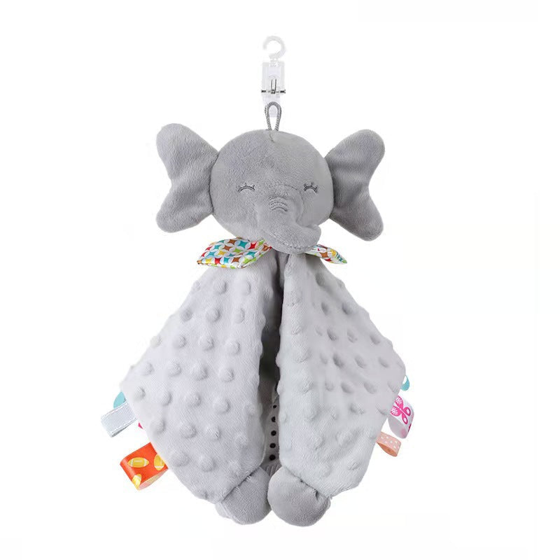 Soft Plush Baby Blanket with Toy Rattle