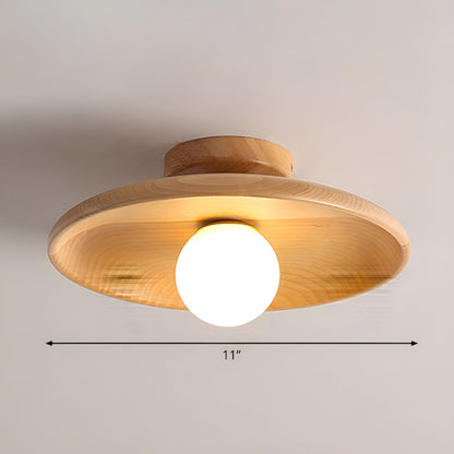 Rustic Wood LED Pendant Light