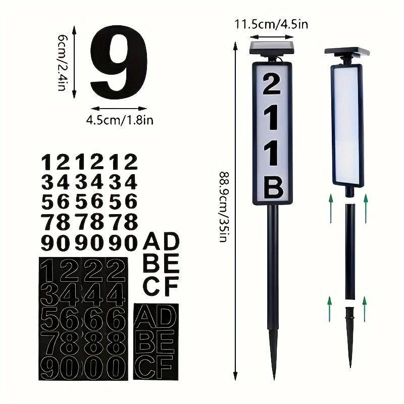 Outdoor Solar Address Sign with Bright Dual Lights - Halri