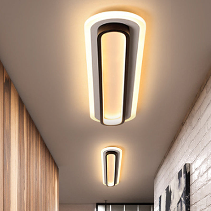 Sleek Modern Black White LED Lamp