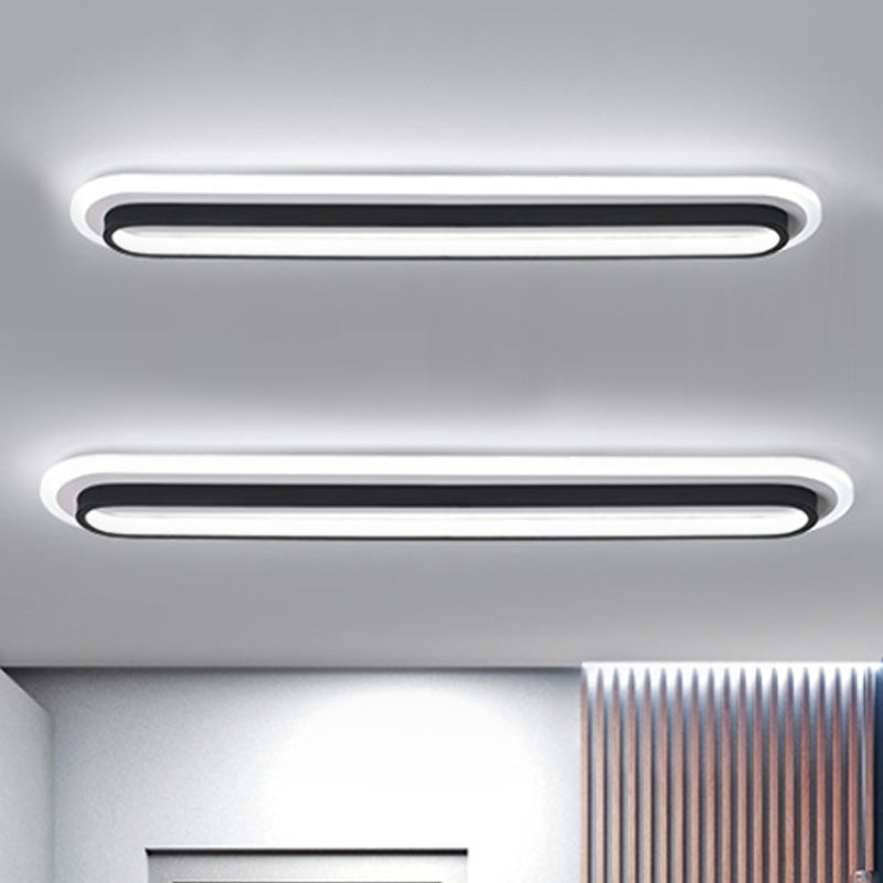 Sleek Modern Black White LED Lamp