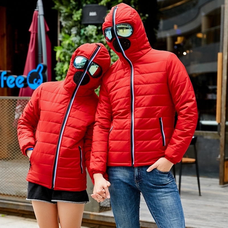 Warm Hooded Parka with Face Mask and Goggles - Halri