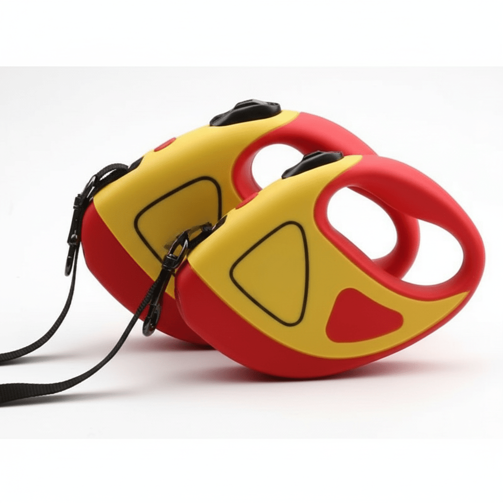 Visible LED Dog Leash with Reflectors and Retractability