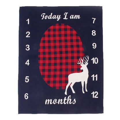 Personalized Baby Blanket with Monthly Milestone Markers - Halri