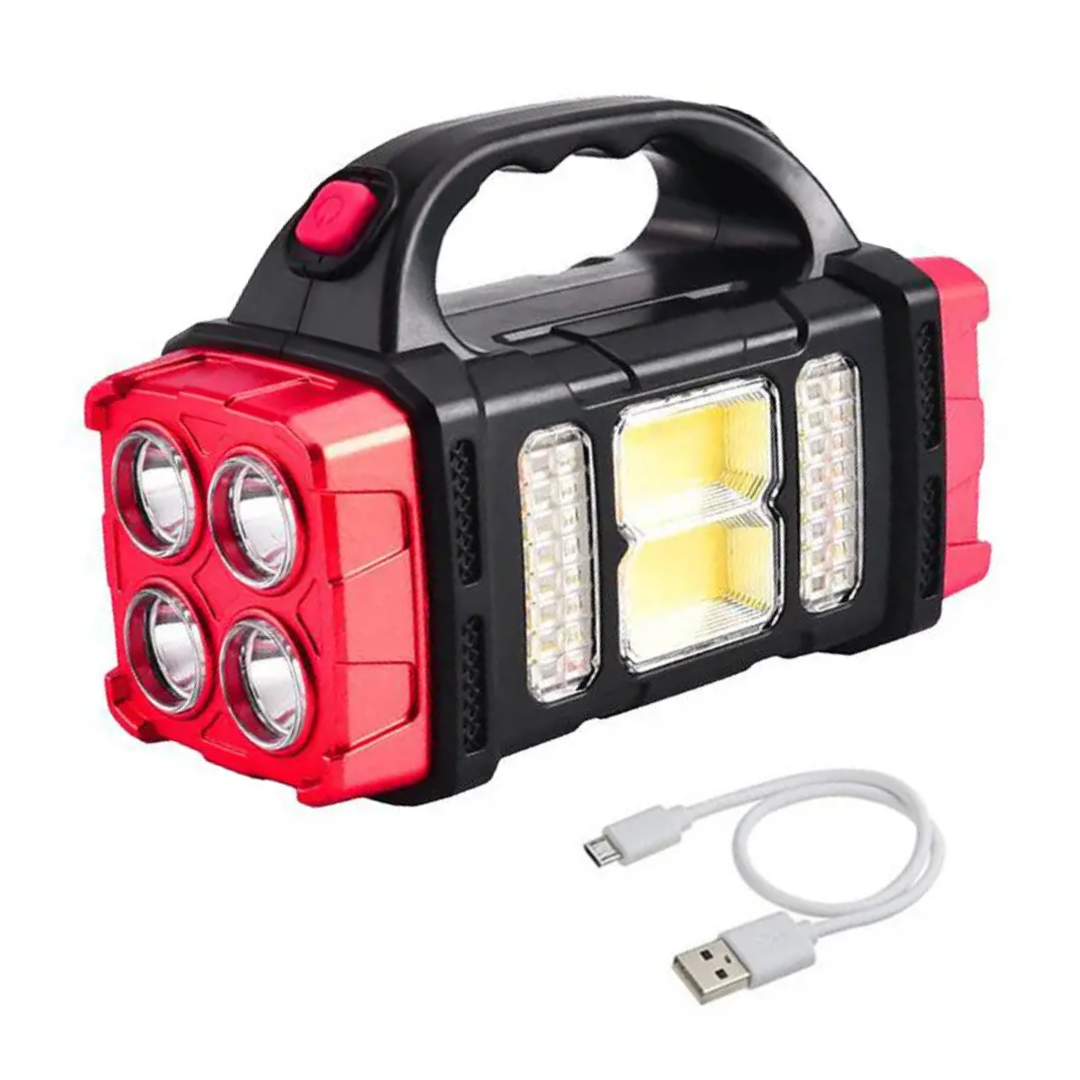 Portable 4-in-1 Solar Emergency Light & Power Bank