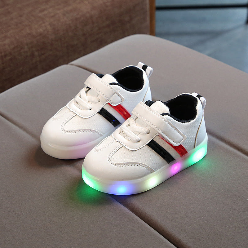 Comfortable LED Youth Sneakers with Flexible Sole