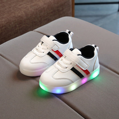 Comfortable LED Youth Sneakers with Flexible Sole