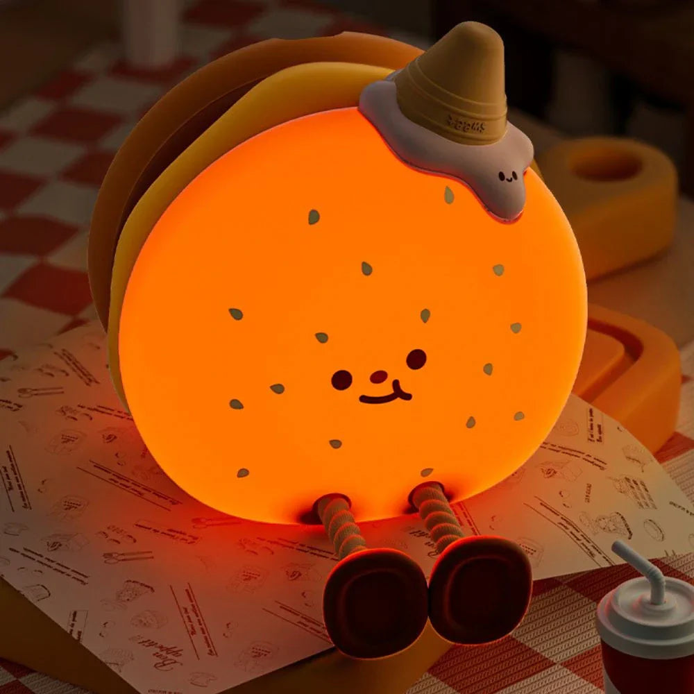 Fun Kids Nightlight - Colorful Silicone Lamp with Rechargeable Battery