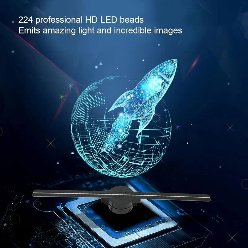 Colorful Holographic LED Fan Light Show
