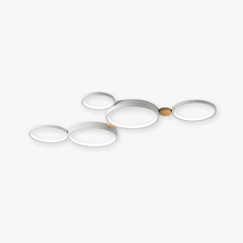 Soft Globe Ceiling Lamp for Bedroom in White and Gray - Halri