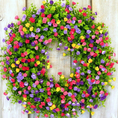 Beautiful Spring Floral Door Wreath Decor
