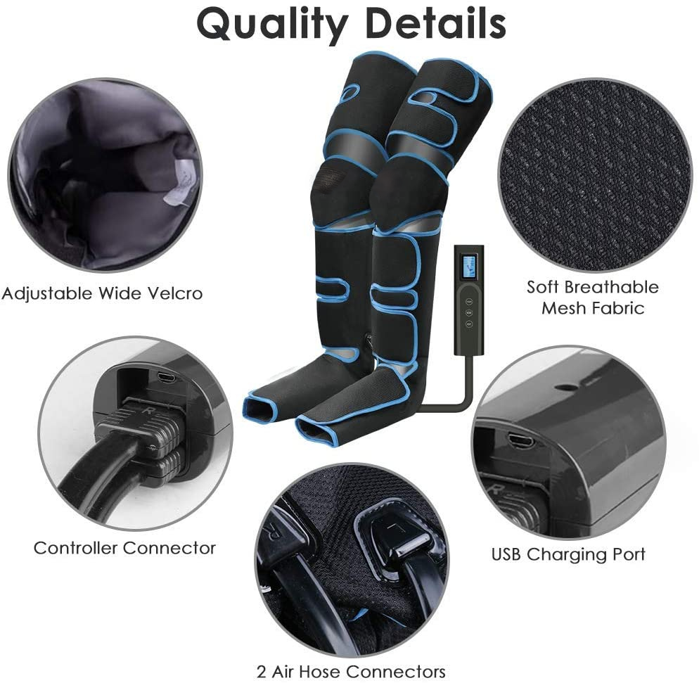 Heated Leg Massager Wrap for Circulation Relief