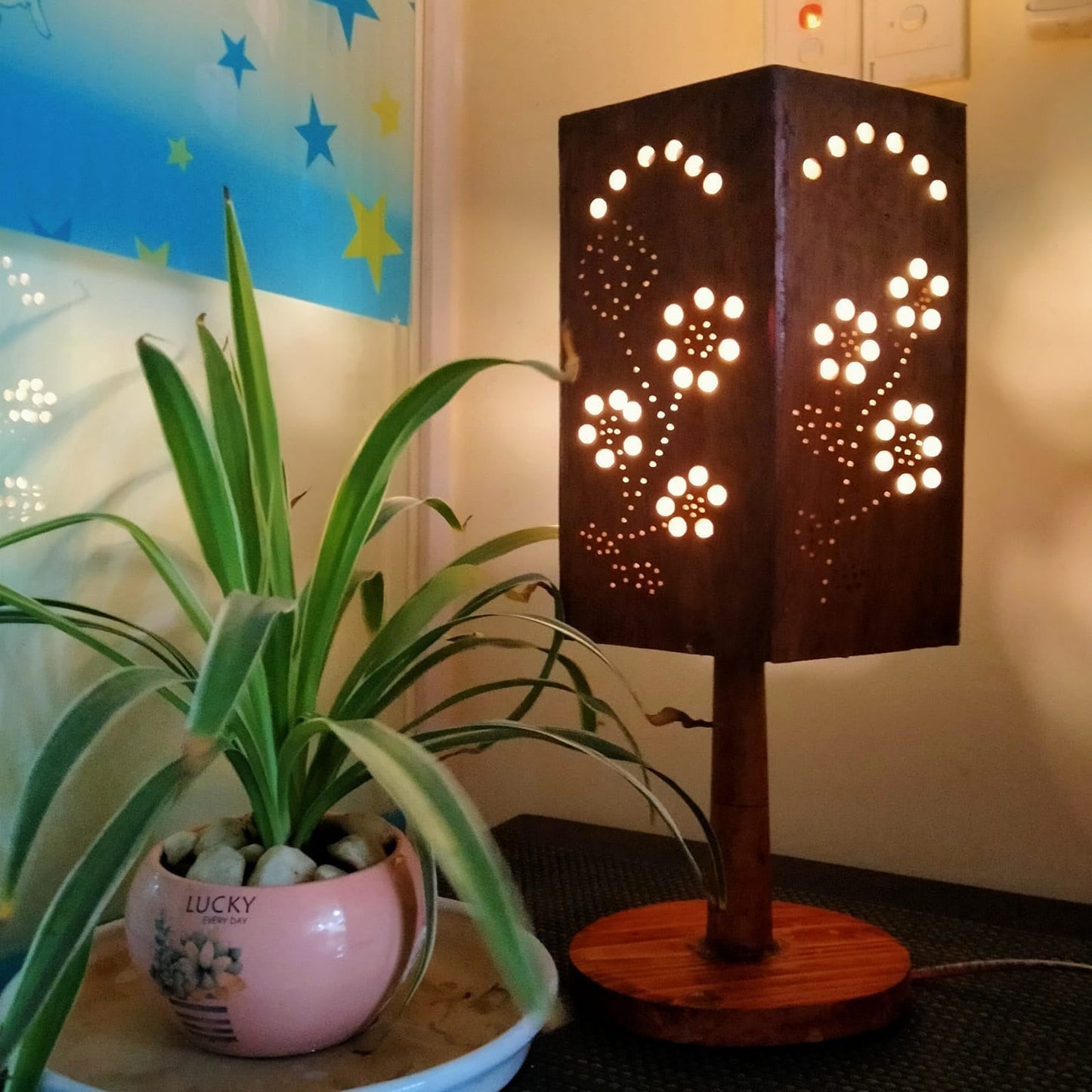 Wooden Table Bedside Lamp - Halri