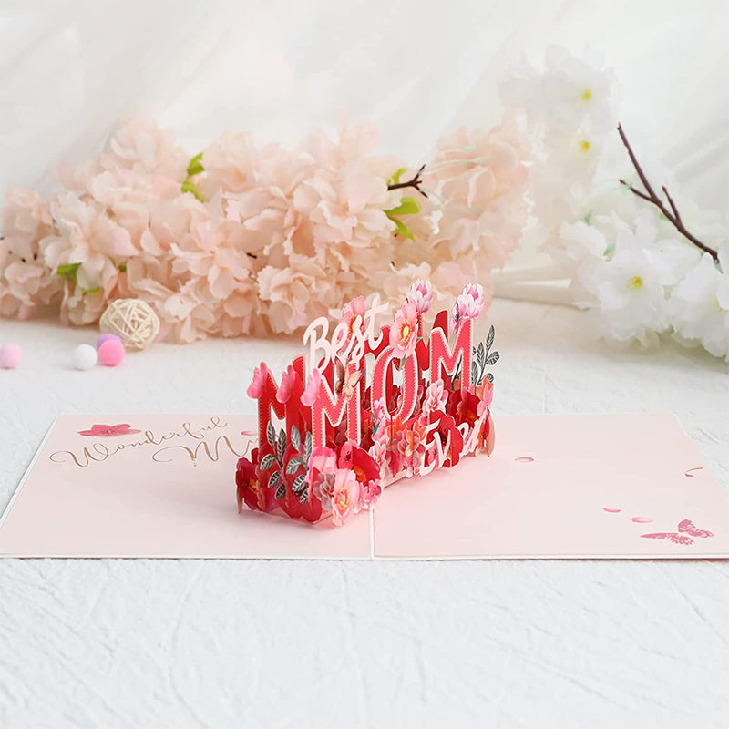 Beautiful 3D Flower Pop Up Card for Mom