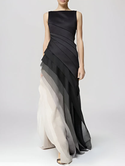 Beautiful Gradient Ruffle Dress - Halri
