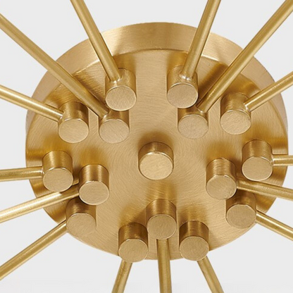 Luxury Chrome Glass Semi Flush Ceiling Light