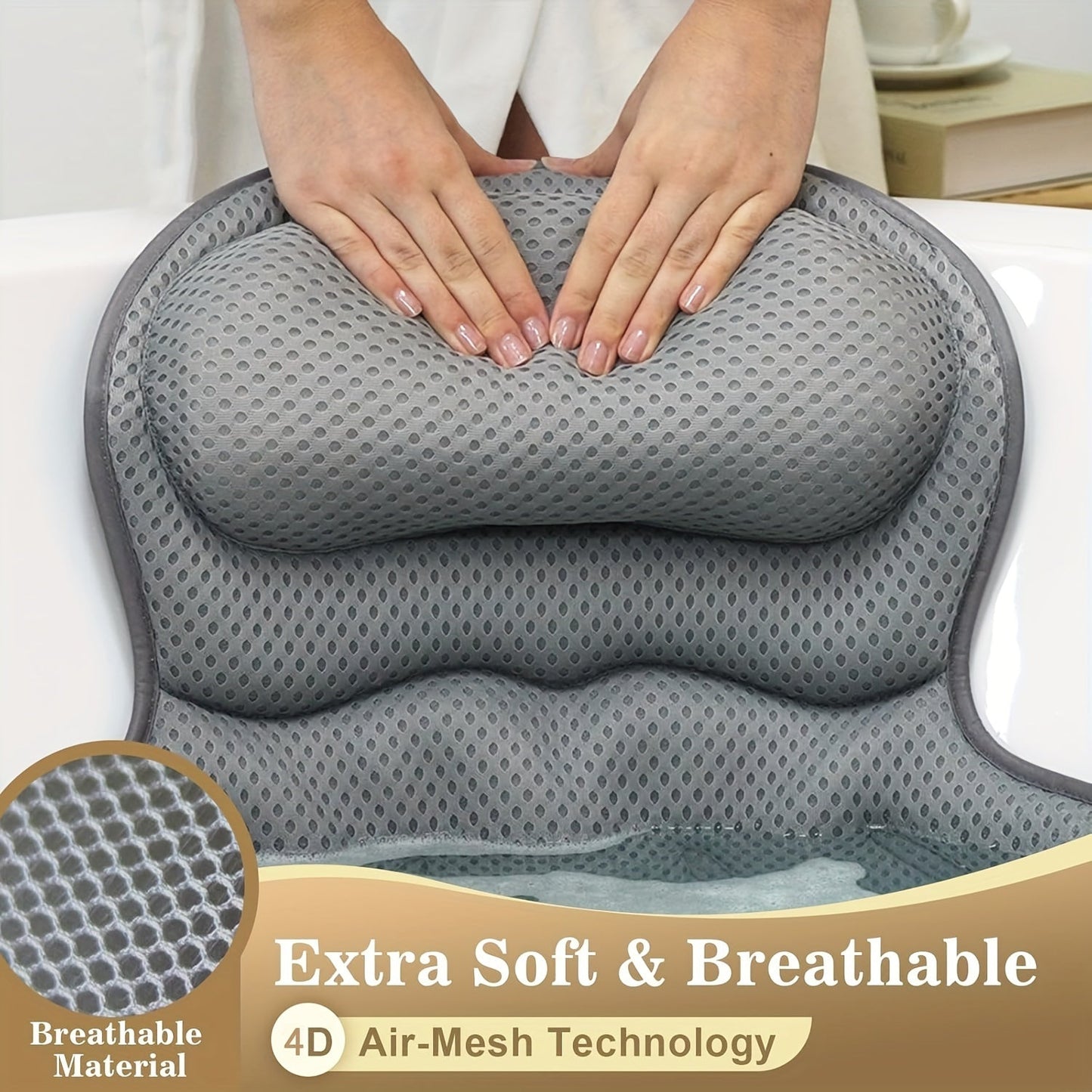 Soft Spa Bath Pillow with Neck Support
