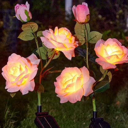Colorful Outdoor Solar Powered Flower Lights