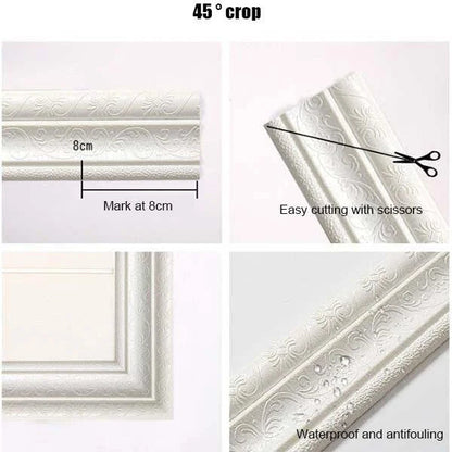 Eco Friendly Self Adhesive 3D Wall Trim