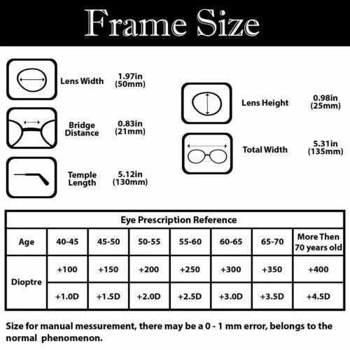 Compact Travel Reading Glasses With Storage Case