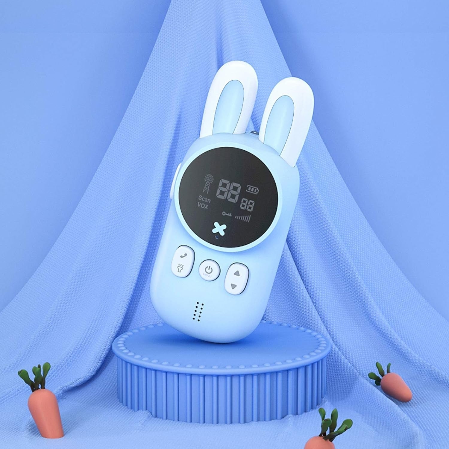 2PCS Cute Cartoon Walkie Talkie Toy with LCD Display and Hands-Free VOX Function, Safe for Ages 6+