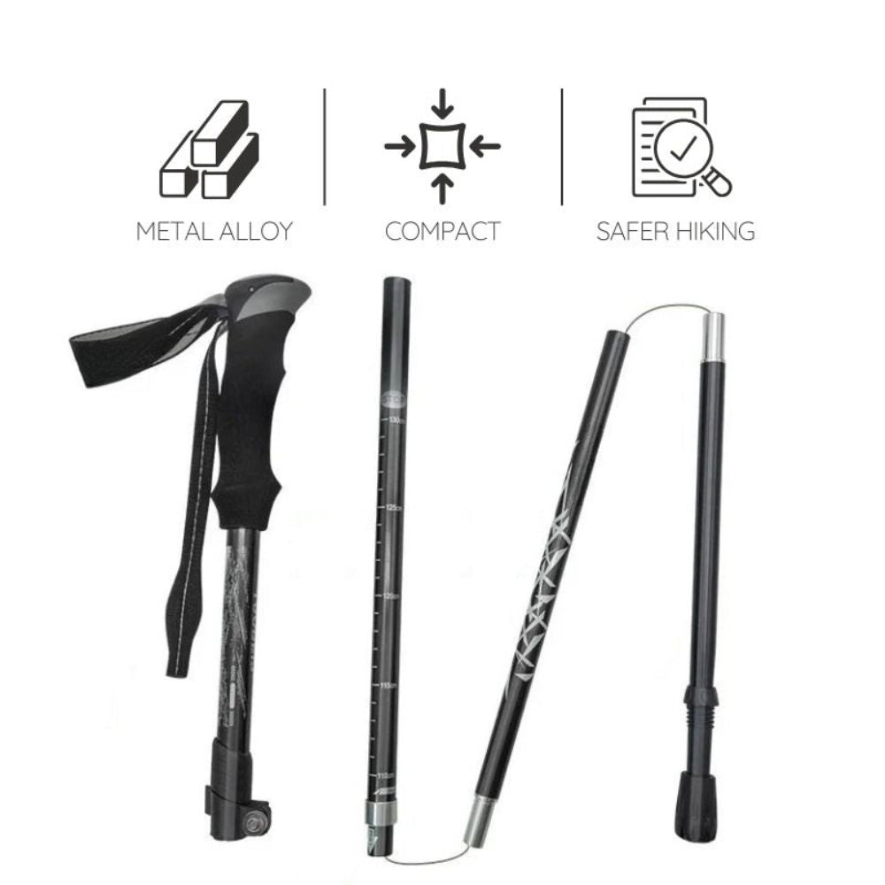 Compact Folding Trekking Walking Stick