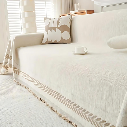 Stylish Sofa Throw Blanket with Fringe