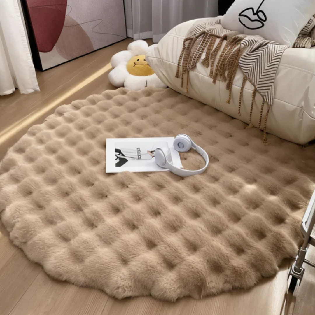 Plush Round Fleece Rug 90x90cm - Halri