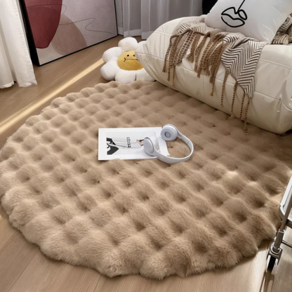 Plush Round Fleece Rug 90x90cm - Halri