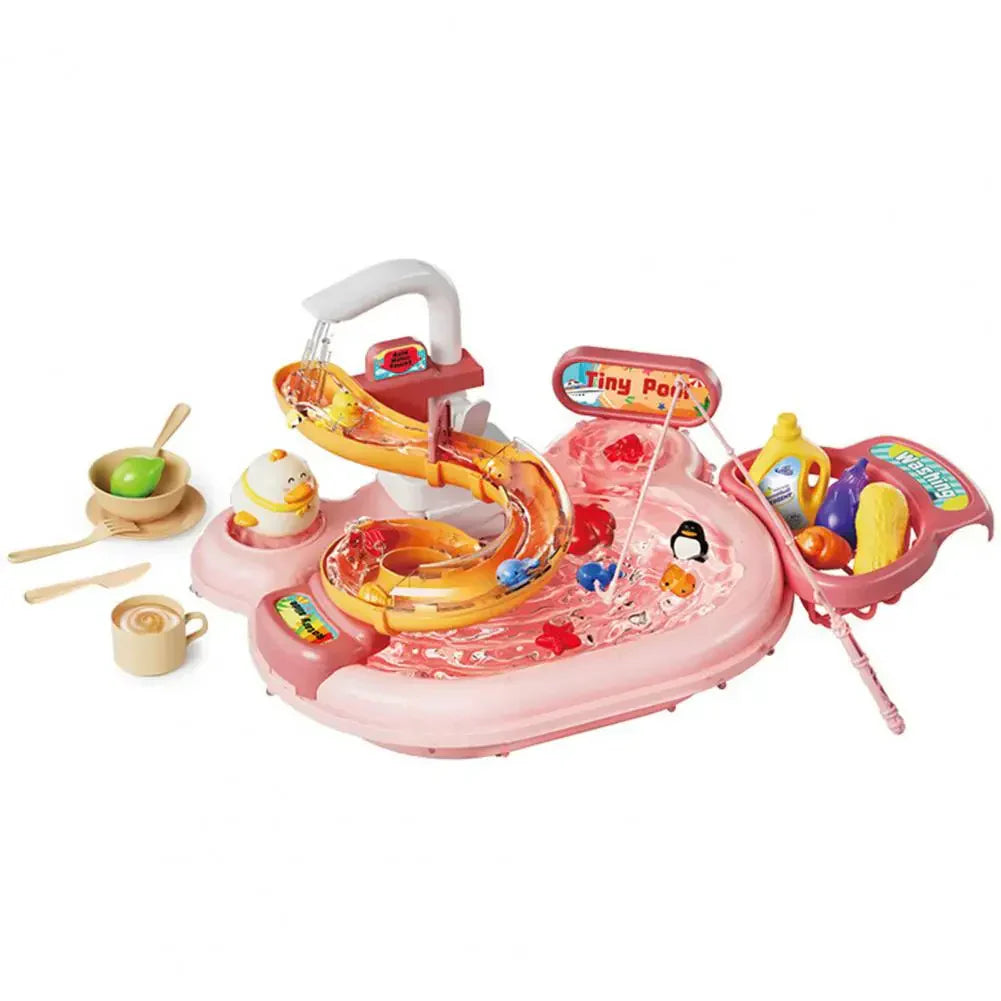 Kids Play Kitchen and Fishing Toy Set - Halri