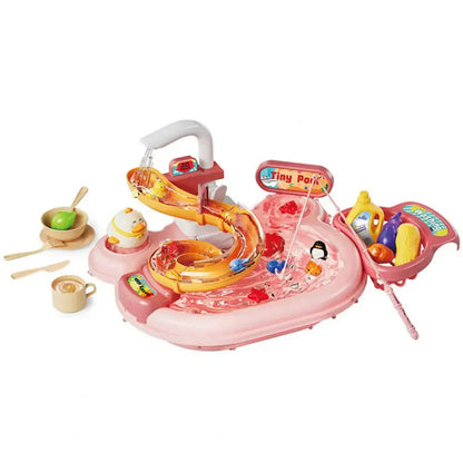 Kids Play Kitchen and Fishing Toy Set - Halri