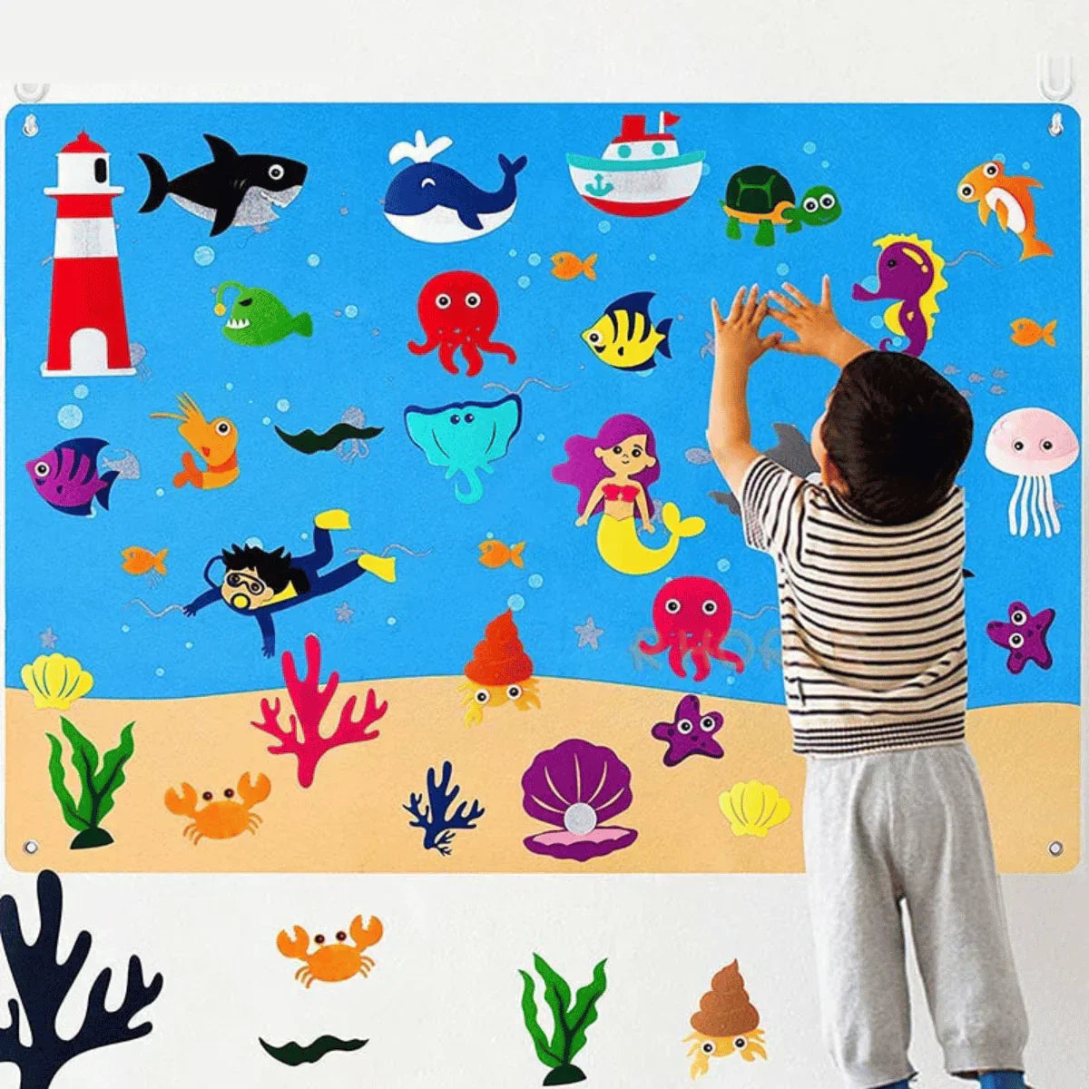 Colorful Animal Felt Learning Board